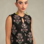 Black Sleeveless Kurta - View 1