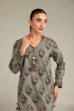 Gray Cambric Kurta - View 2