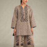 Floral V-Neck Kurta - View 1
