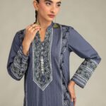 Floral Cambric Kurta - View 1