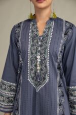 Floral Cambric Kurta - View 3