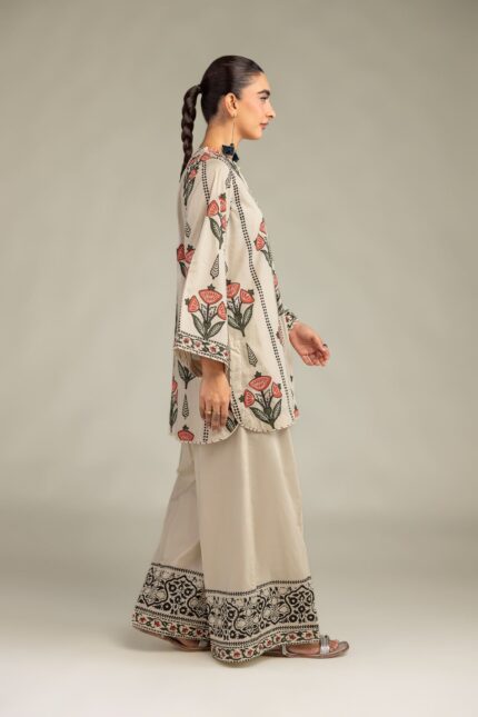 Floral Cambric Pants - View 1
