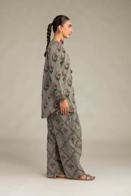 Floral Gray Shalwar - View 2