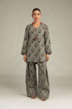 Floral Gray Shalwar - View 1
