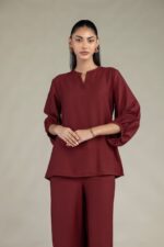 Solid Maroon Shirt - V1