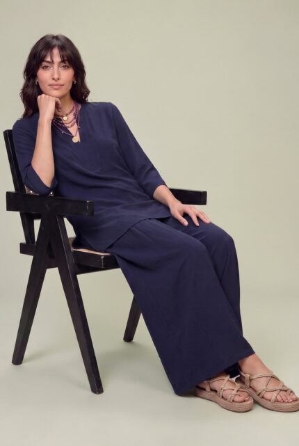 V-Neck Navy Tunic - V1