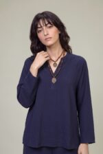 V-Neck Solid Tunic - V1