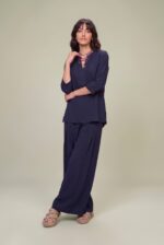 Textured Georgette Trousers - V1
