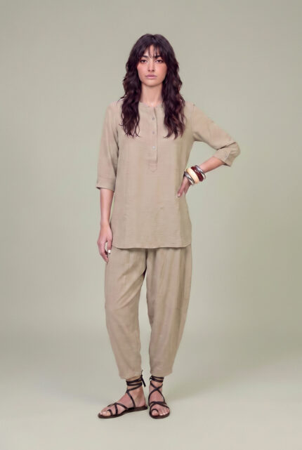 Solid Beige Trousers - V2