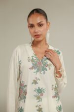 Floral V-Neck Kurta - V3