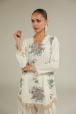 Floral V-Neck Kurta - V4
