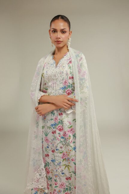 Floral Longline Kurta - V1