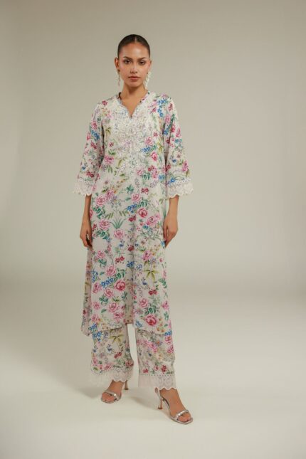 Floral Longline Kurta - V2