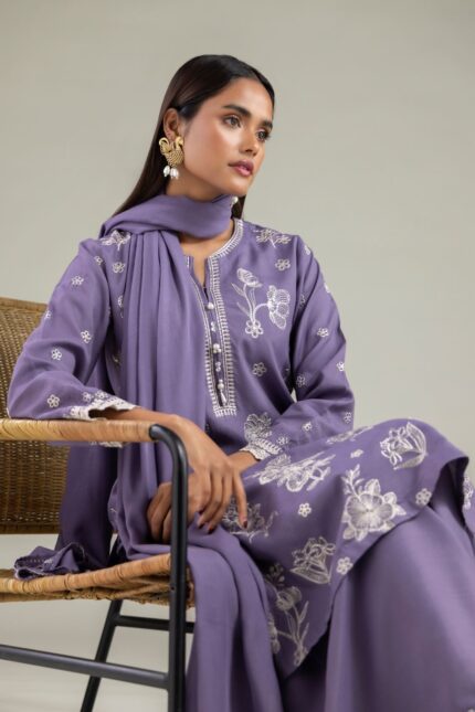Floral V-Neck Kurta - V1
