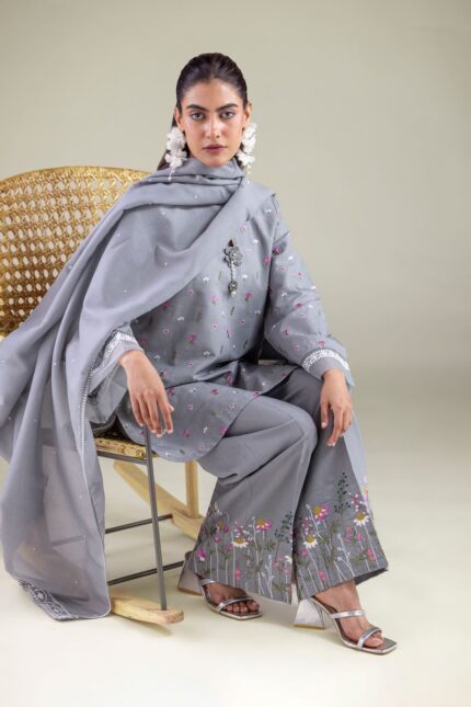 Floral V-Neck Kurta - V1