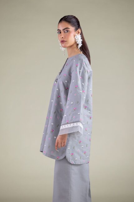 Floral V-Neck Kurta - V2