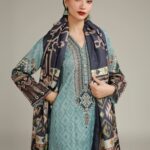 Teal Longline Kurta - V1