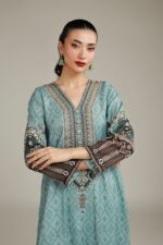 Teal Longline Kurta - V2