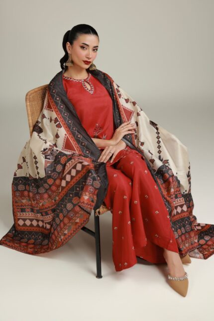 Printed Rust Kurta - V1