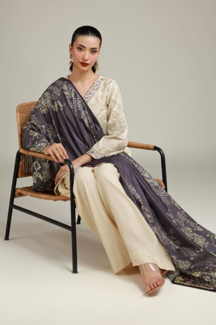 Geometric Silk Kurta - V1