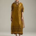 Silk Mustard Pants - V1