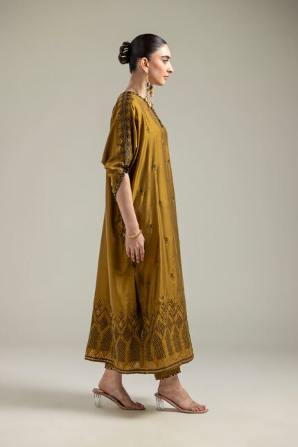 Silk Mustard Pants - V2