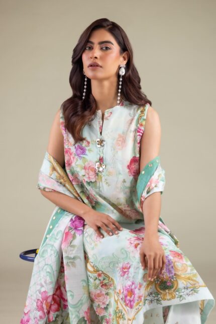 Sleeveless Floral Kurta - V1