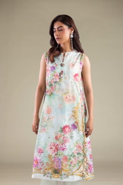 Sleeveless Floral Kurta - V2