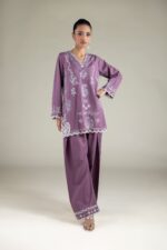 Floral V-Neck Kurta - V6