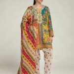 Floral Silk Shalwar - V1