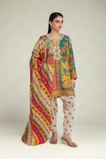 Floral Silk Shalwar - V1