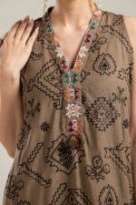 Brown Sleeveless Kurta - V3