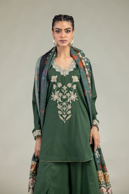 Floral Green Kurta - V1