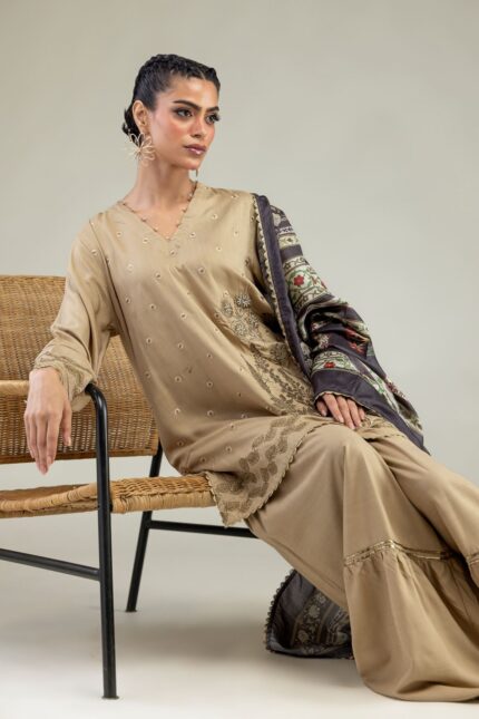 Floral V-Neck Kurta - V1