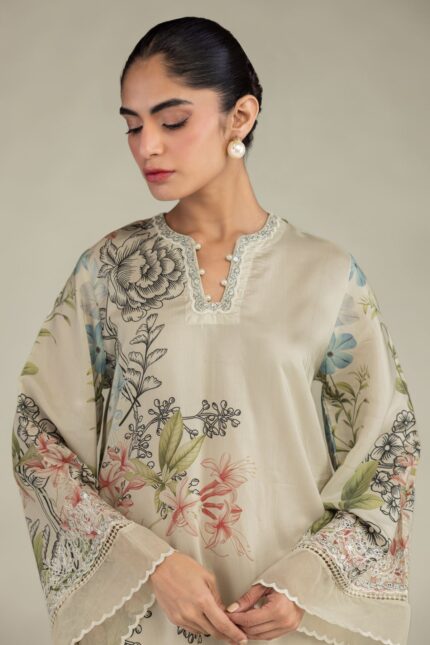 Floral Embroidered Kurta - V2