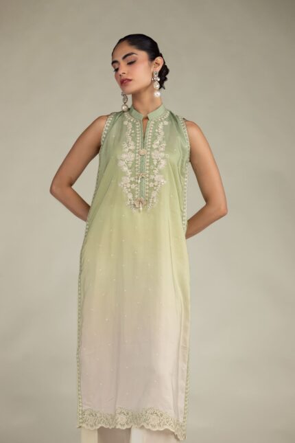 Sleeveless Floral Kurta - V2
