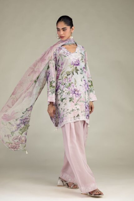 Pink Viscose Shalwar - V1