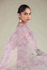 Floral Chiffon Dupatta - V6