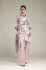 Floral Chiffon Dupatta - V7