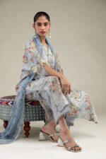 Floral Chiffon Dupatta - V1