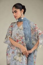Floral Chiffon Dupatta - V5