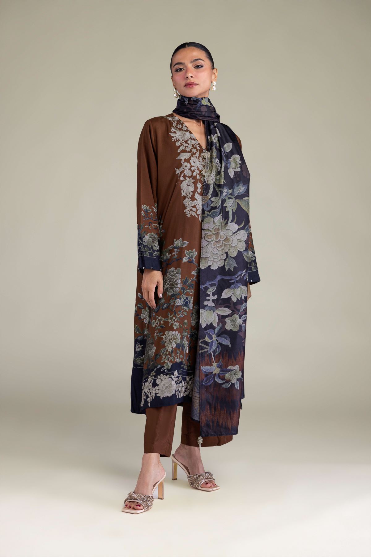 2-26-206-B-F1-VG_MULTI-1 Brown Solid Pants - V1