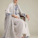 Embroidered Silk Dupatta - V1