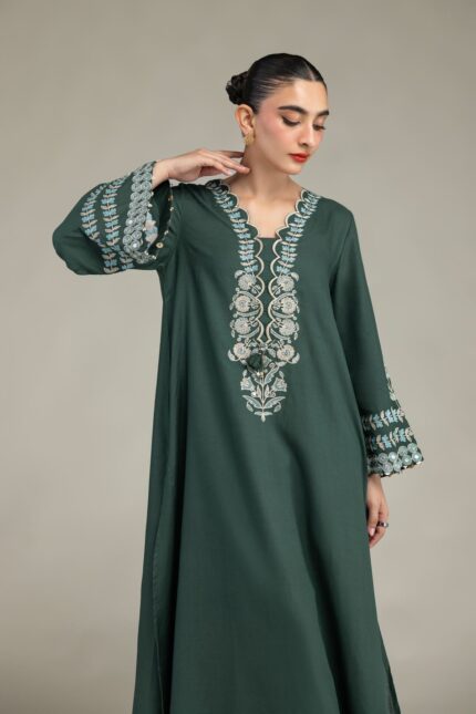 Green Floral Kurta - V2