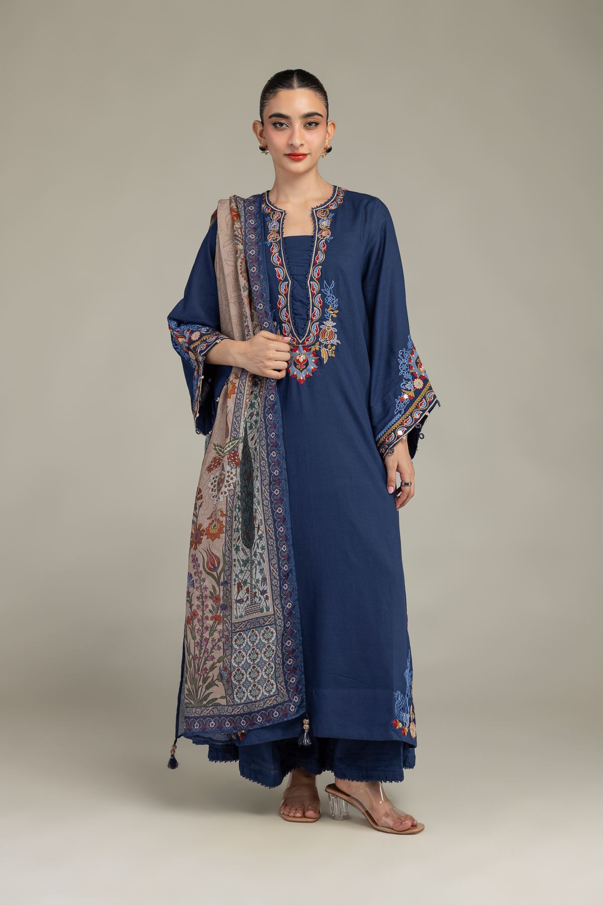 2-26-210-B-A1-VG_MULTI-1 Silk Navy Pants - V1