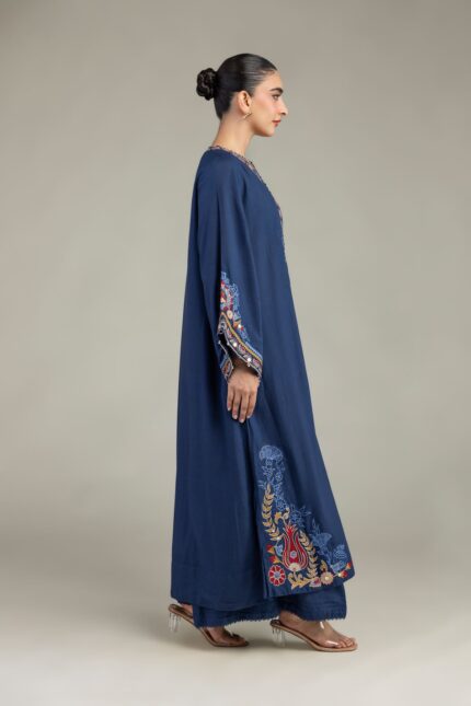 Silk Navy Pants - V2