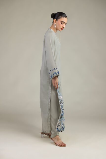 Gray Silk Shalwar - V1
