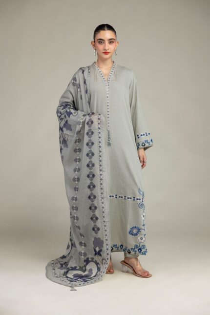 Gray Silk Shalwar - V2