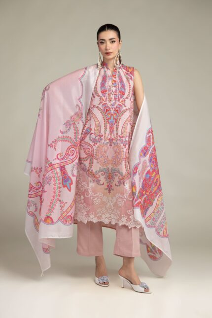 Pink Floral Kurta - V1