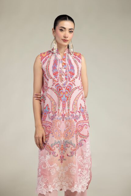 Pink Floral Kurta - V2